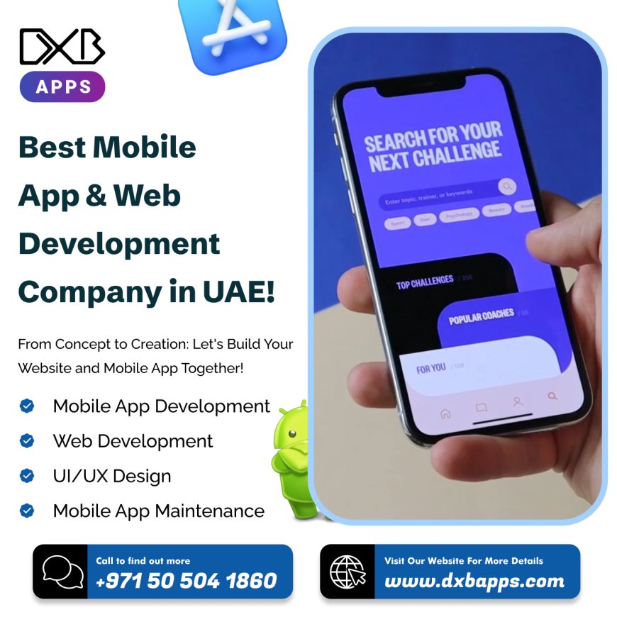 Get DXB APPS  professional mobile application development Abu Dhabi services