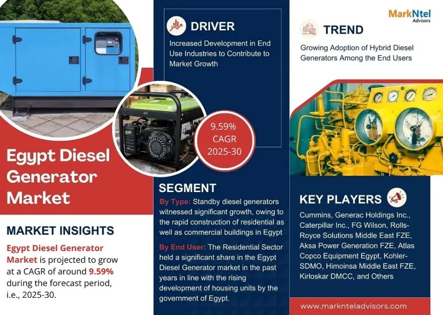 Egypt Diesel Generator Poised for 9.59% CAGR Growth Through 2030