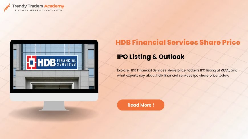 HDB Financial Services IPO GMP & Key Details Explained