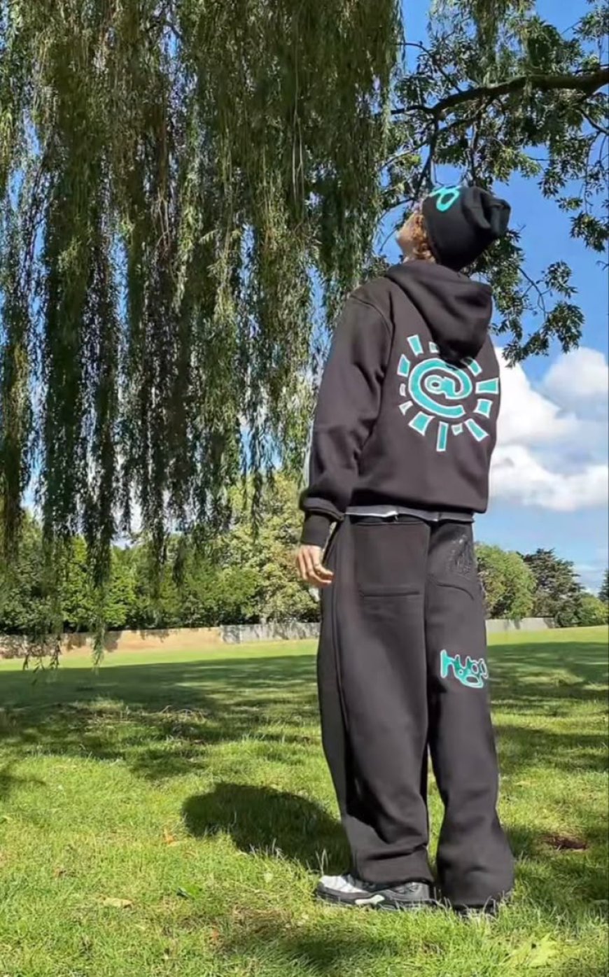 Mix and Match Adwysd Joggers & Pink Palm Puff Hoodie