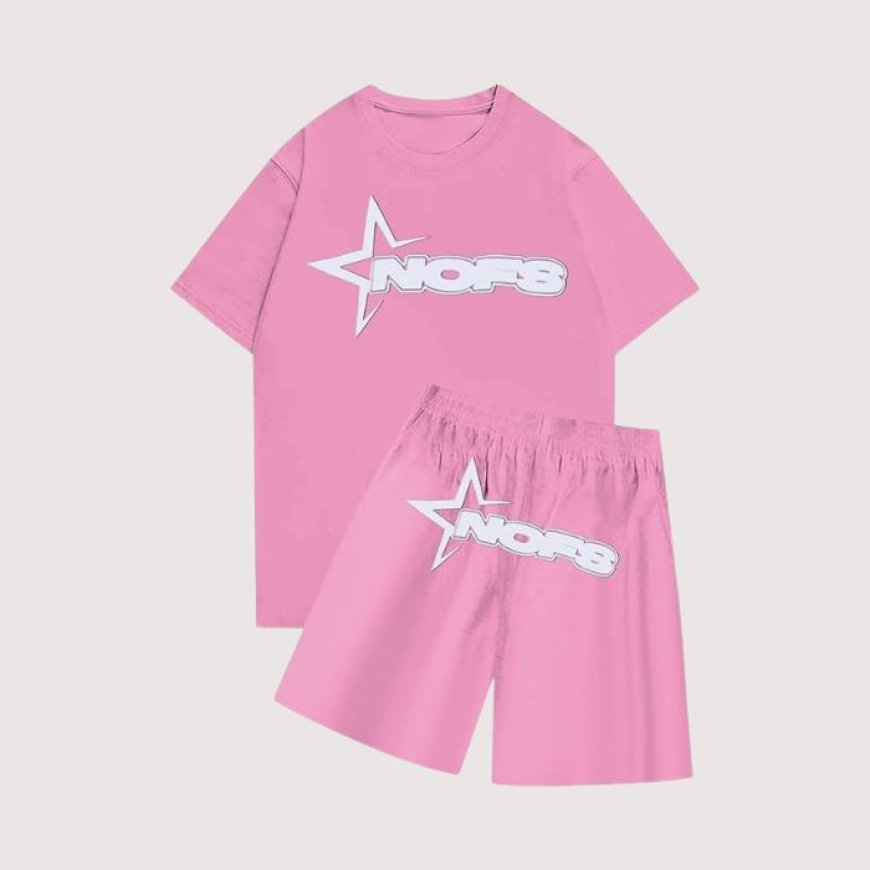 NOFS T-SHIRT WITH SHORT SUMMER TRACKSUIT – PINK